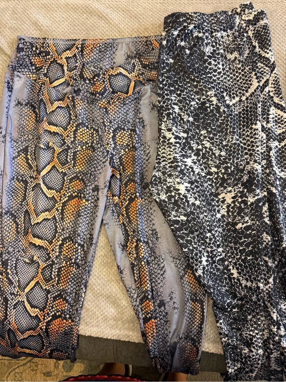2 pairs Snake Print Pants